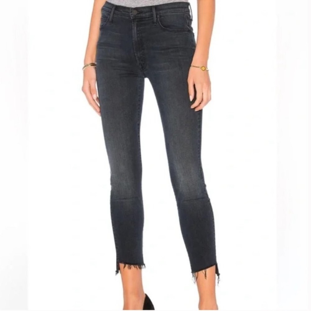 Mother The Stunner Zip Ankle Step Fray in Not Guilty size 24